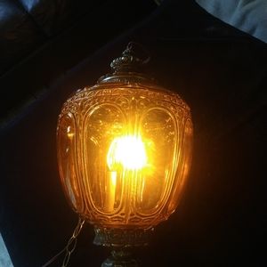 Vintage swag hanging lamp w/chain